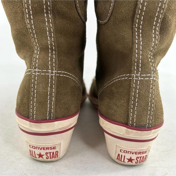 Converse Women's CT Hi-Ness XHI Brown Red Boots US 7 Wedge Lace-Up Sneakers - Picture 11 of 15